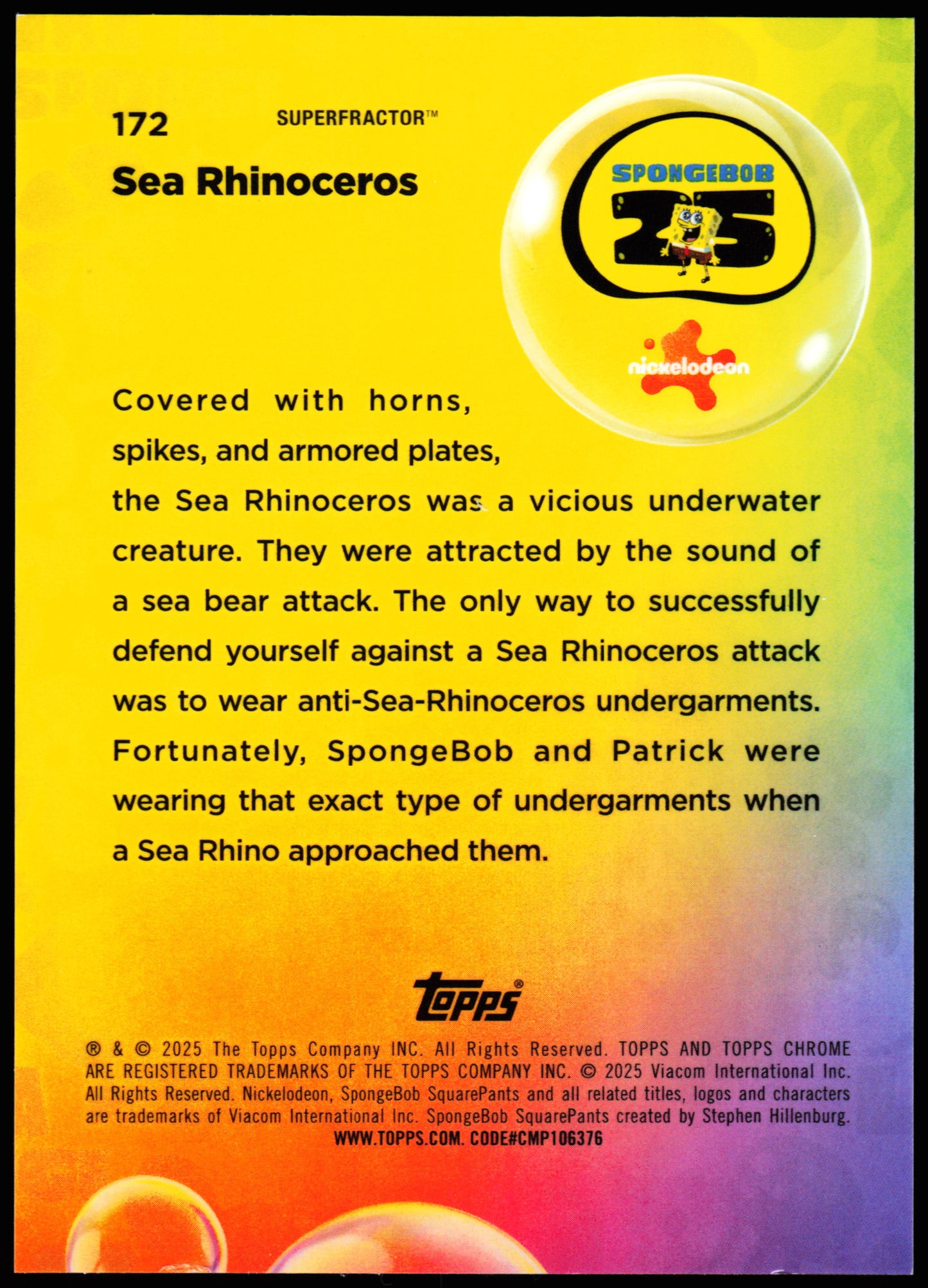 SpongeBob Topps Chrome