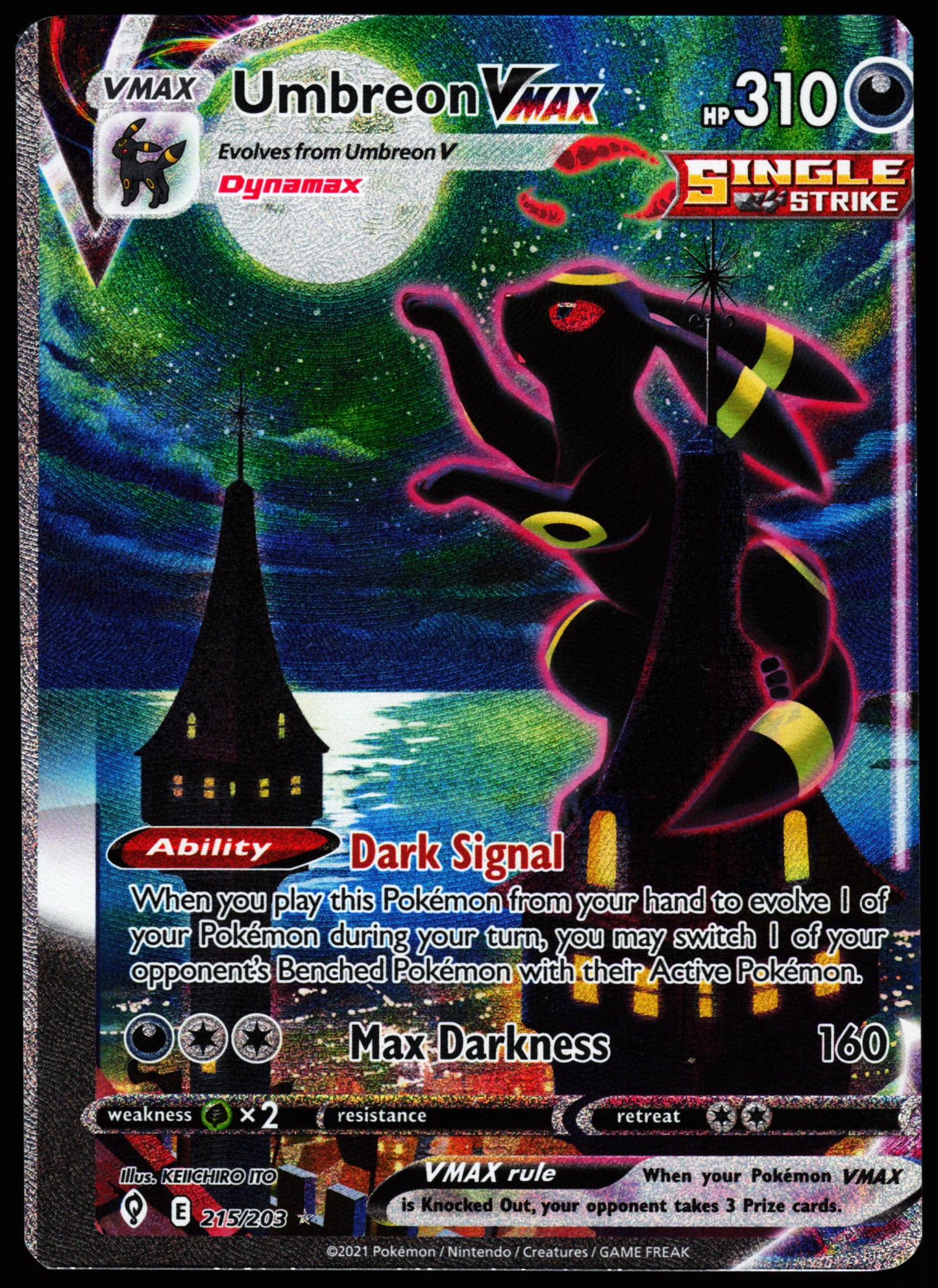 Miscut Umbreon VMAX 215/203