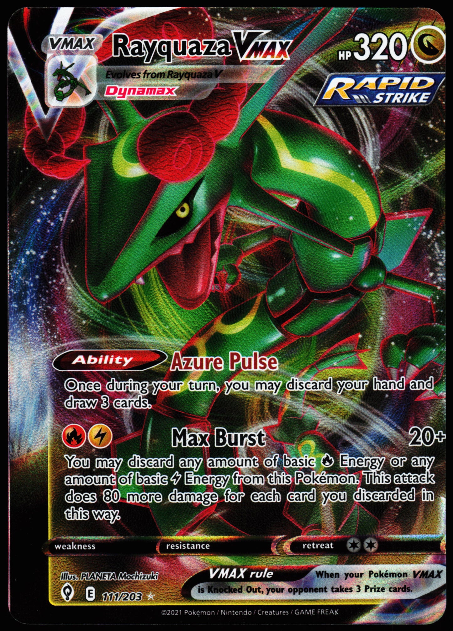 Miscut Rayquaza VMAX 111/203