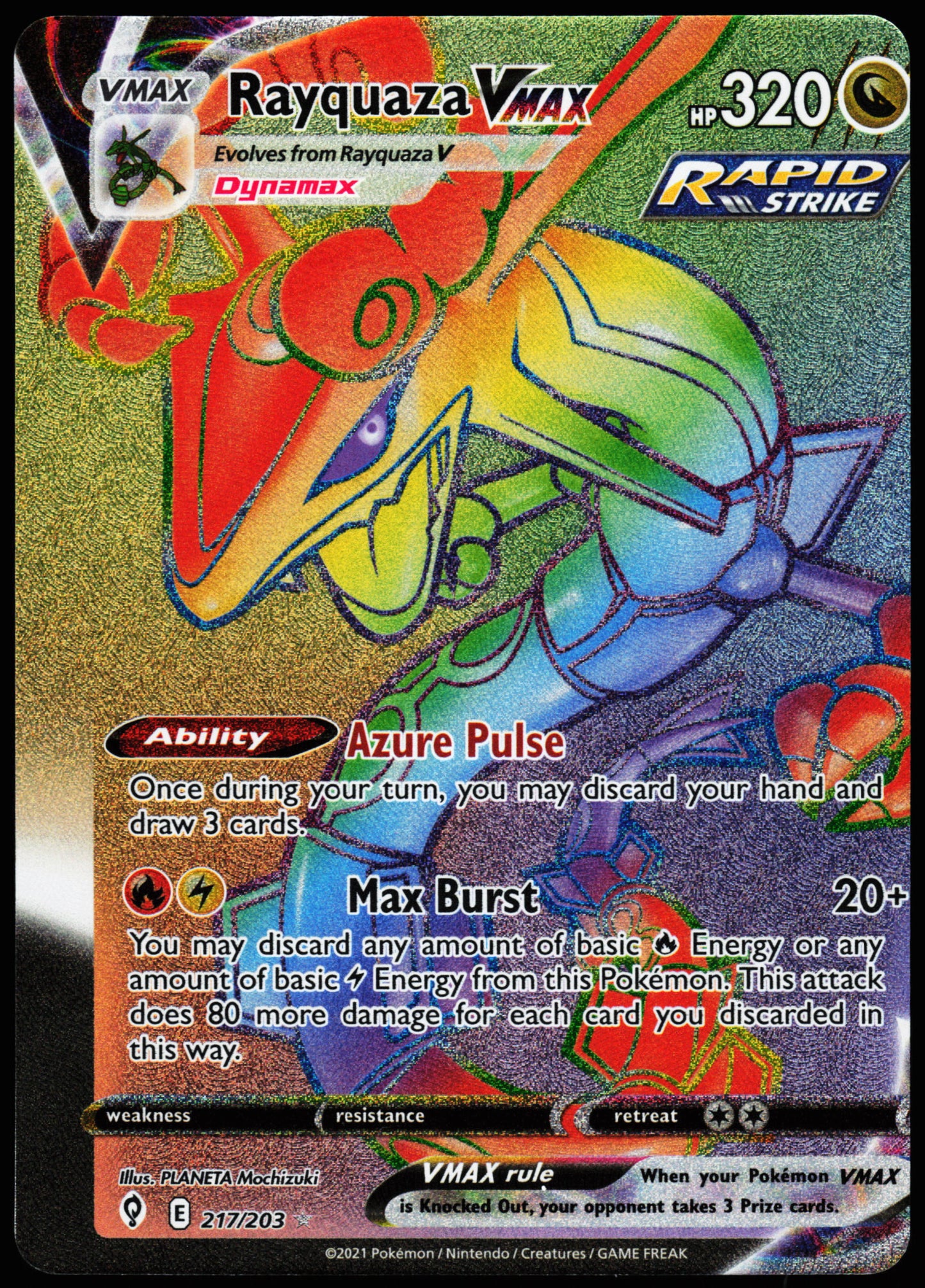 Miscut Rayquaza VMAX 217/203