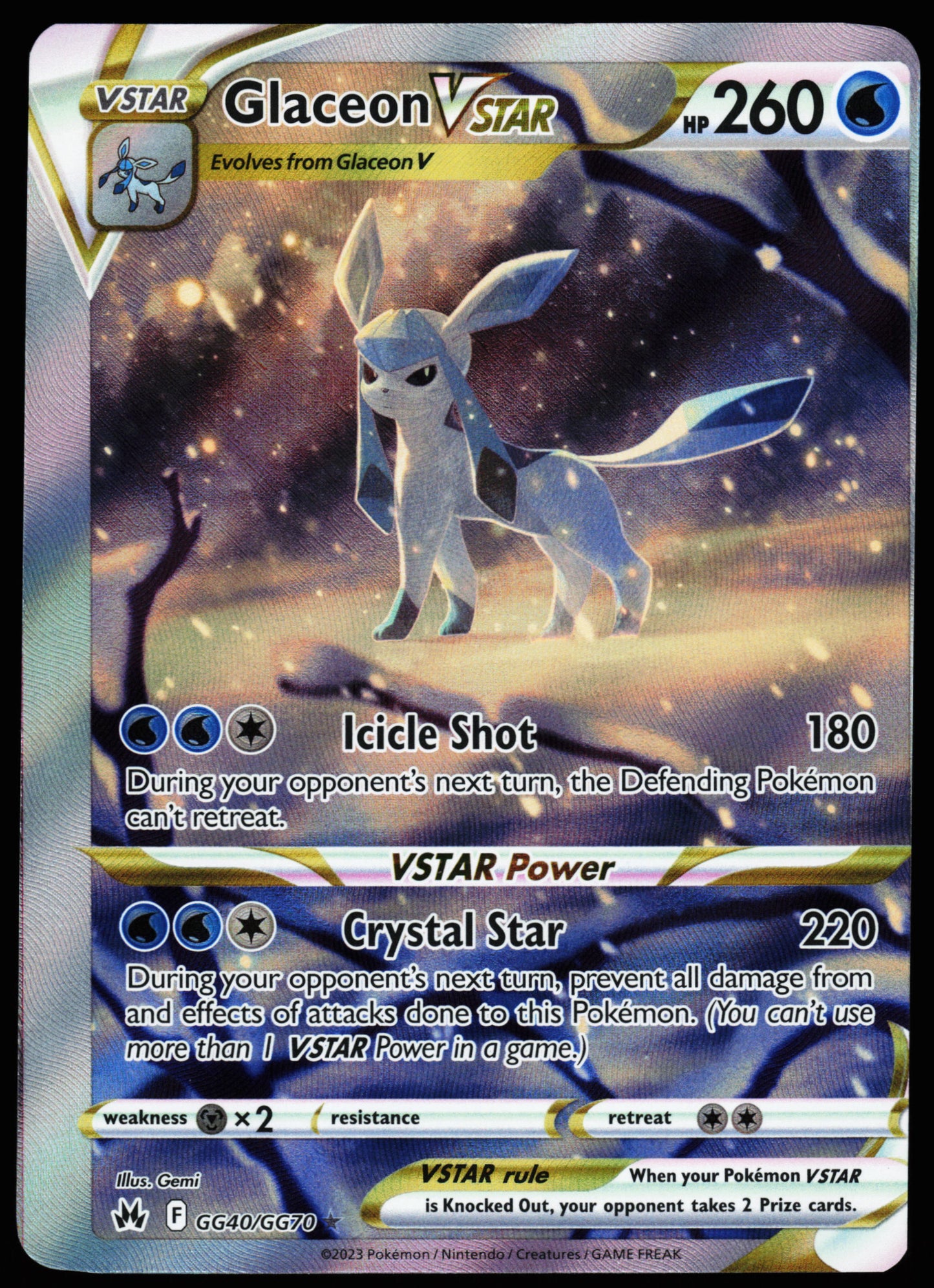 Miscut Glaceon VSTAR GG40/GG70