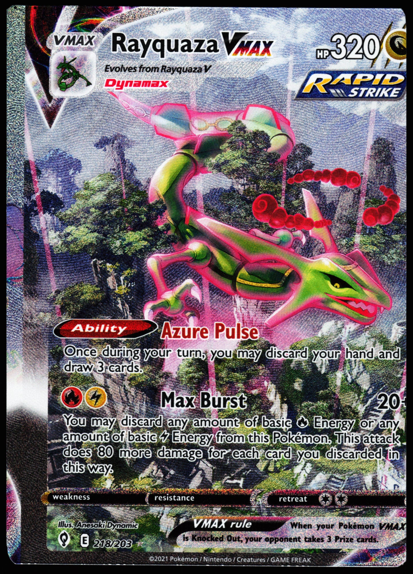 Miscut Rayquaza VMAX 218/203