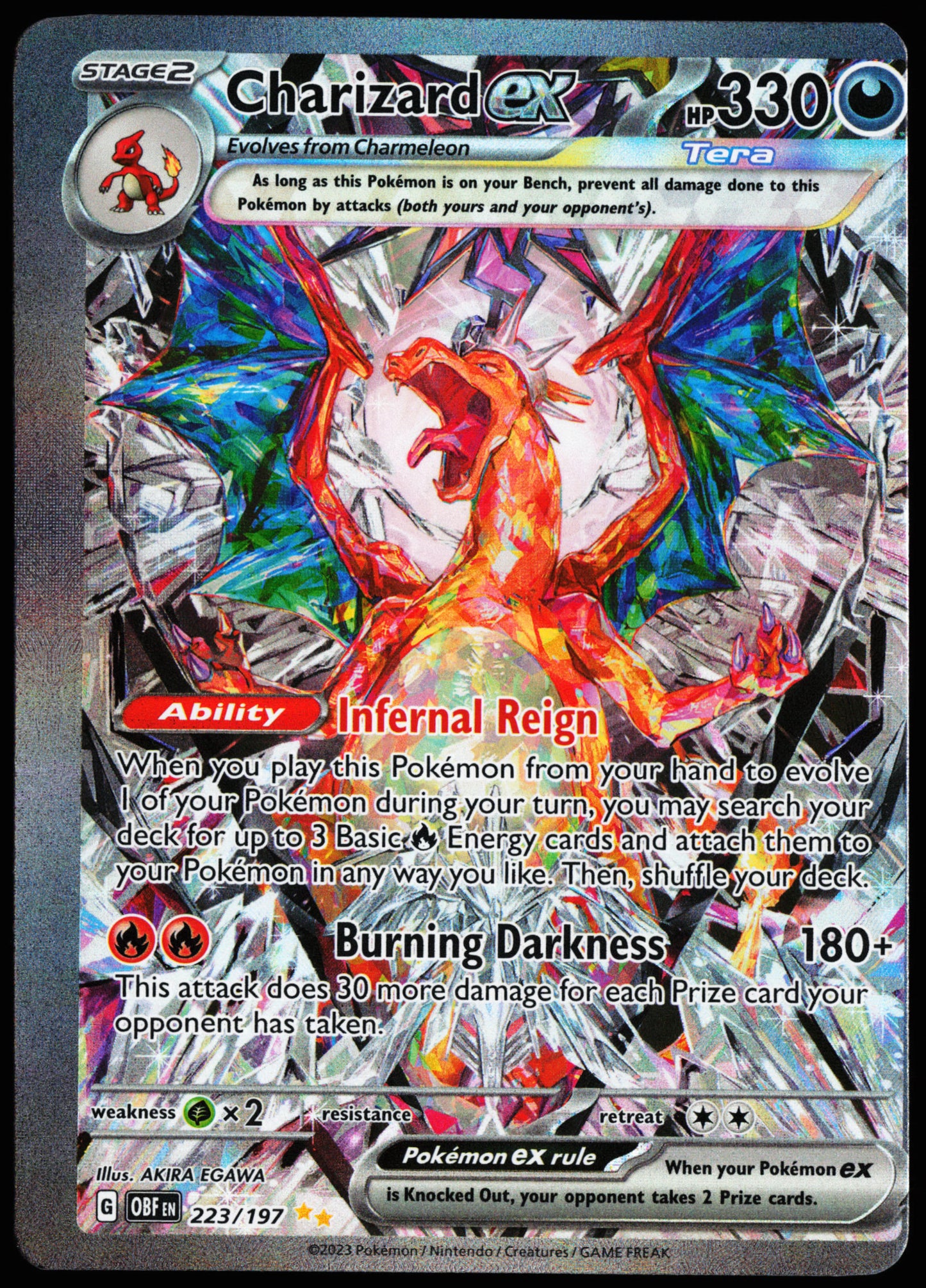 Miscut Charizard ex 223/197