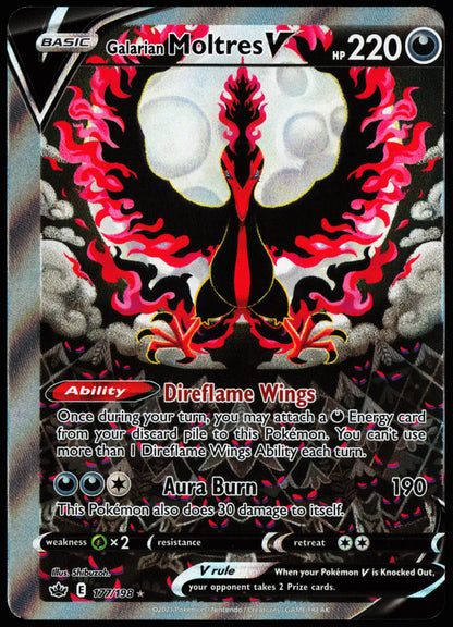 Miscut Galarian Moltres V 177/198