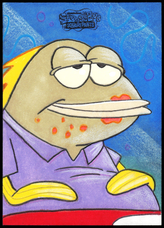 Spongebob Topps Chrome Sketch 1/1 (Tom)