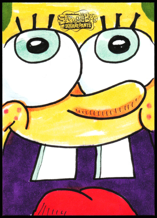 Spongebob Topps Chrome Sketch 1/1 (Mark Parisi)