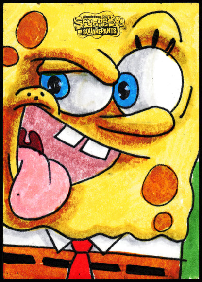 Spongebob Topps Chrome Sketch 1/1 (Jeffrey Benitez)