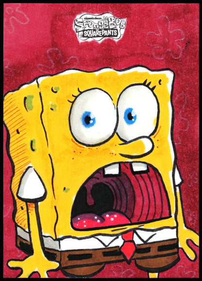 Spongebob Topps Chrome Sketch 1/1 (J. Hammond)