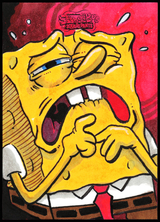 Spongebob Topps Chrome Sketch 1/1 (J. Hammond)