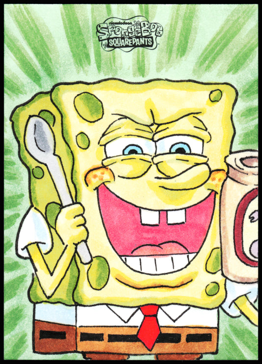 Spongebob Topps Chrome Sketch 1/1 (Tom Amici)