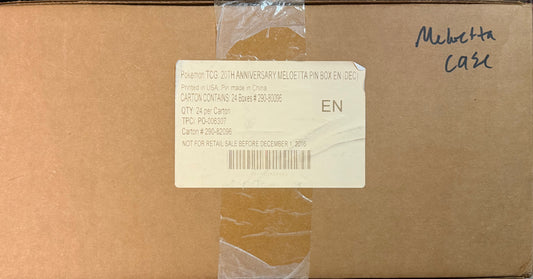 Factory Sealed XY Generations Meloetta Pin Box Case (24 Boxes)