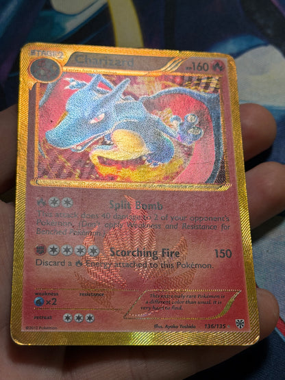 Plasma Storm Secret Rare Shiny Charizard 136/135 Heavily Played