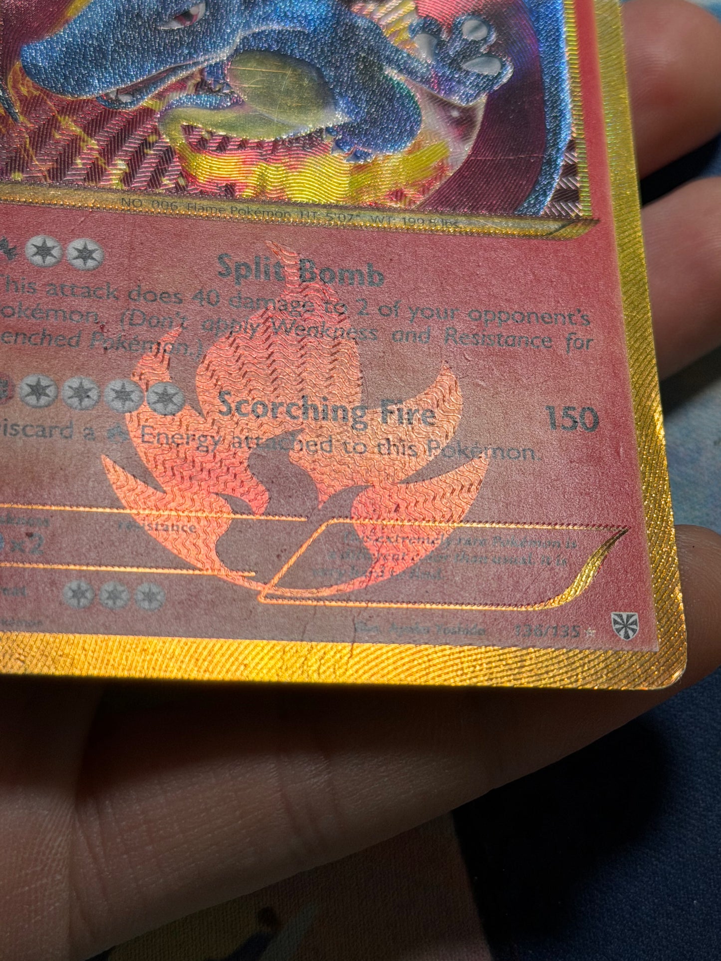 Plasma Storm Secret Rare Shiny Charizard 136/135 Heavily Played