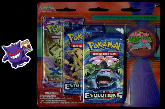 XY Evolutions Phantom Forces 3 Pack Blister (Venusaur Pin)