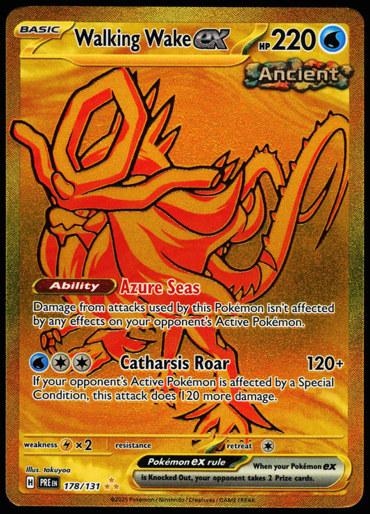 Walking Wake ex 178/131 Hyper Rare Prismatic Evolutions Pokemon Holo Near Mint
