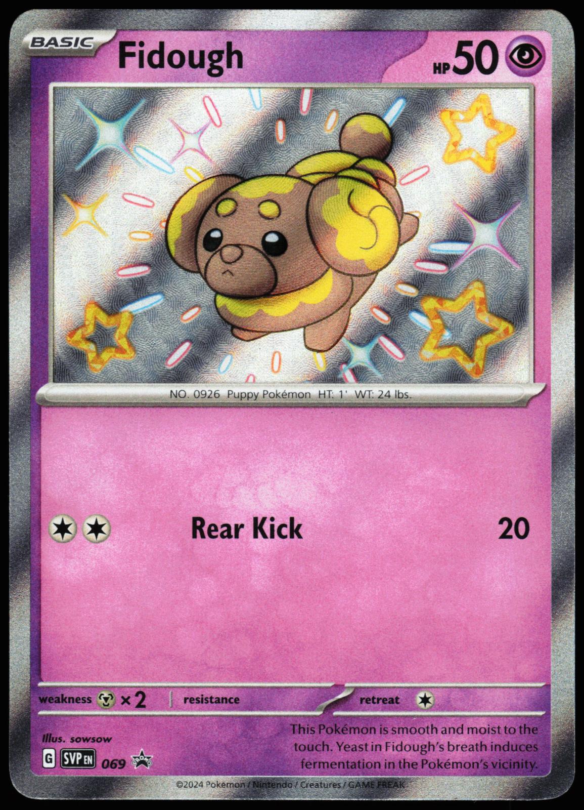 Fidough 069 Holo Promo Scarlet & Violet Promo Pokemon Near Mint