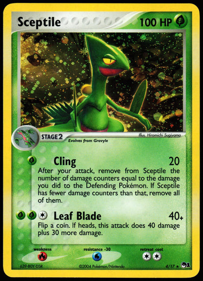 Sceptile 4/17 Rare POP Series 1 Pokemon Holo Near Mint