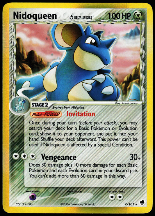 Nidoqueen 7/101 Holo Rare Dragon Frontiers Pokemon Holo Near Mint