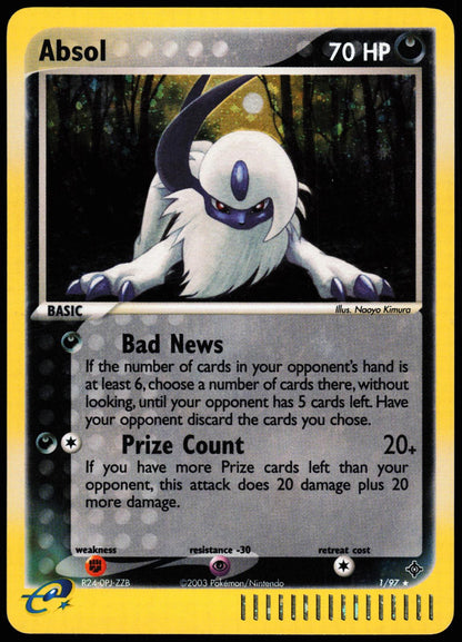 Absol 1/97 Holo Rare Dragon Pokemon Holo Near Mint