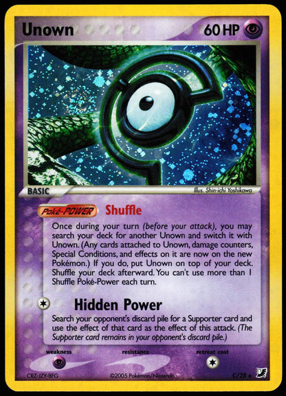 Unown C/115 Rare Unseen Forces Pokemon Lightly Played