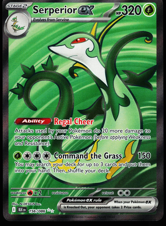 Serperior ex 156/086 Holo Ultra Rare Black Bolt Pokemon Near Mint