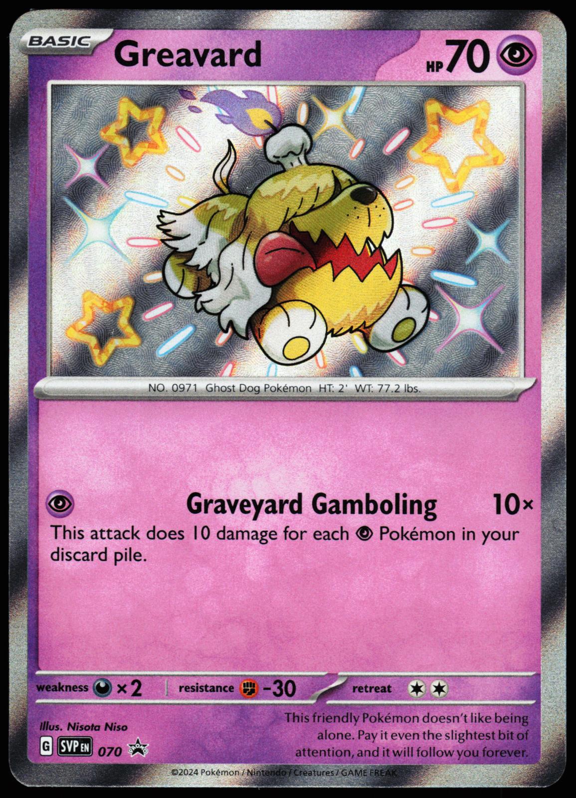 Greavard 070 Holo Promo Scarlet & Violet Promo Pokemon Near Mint