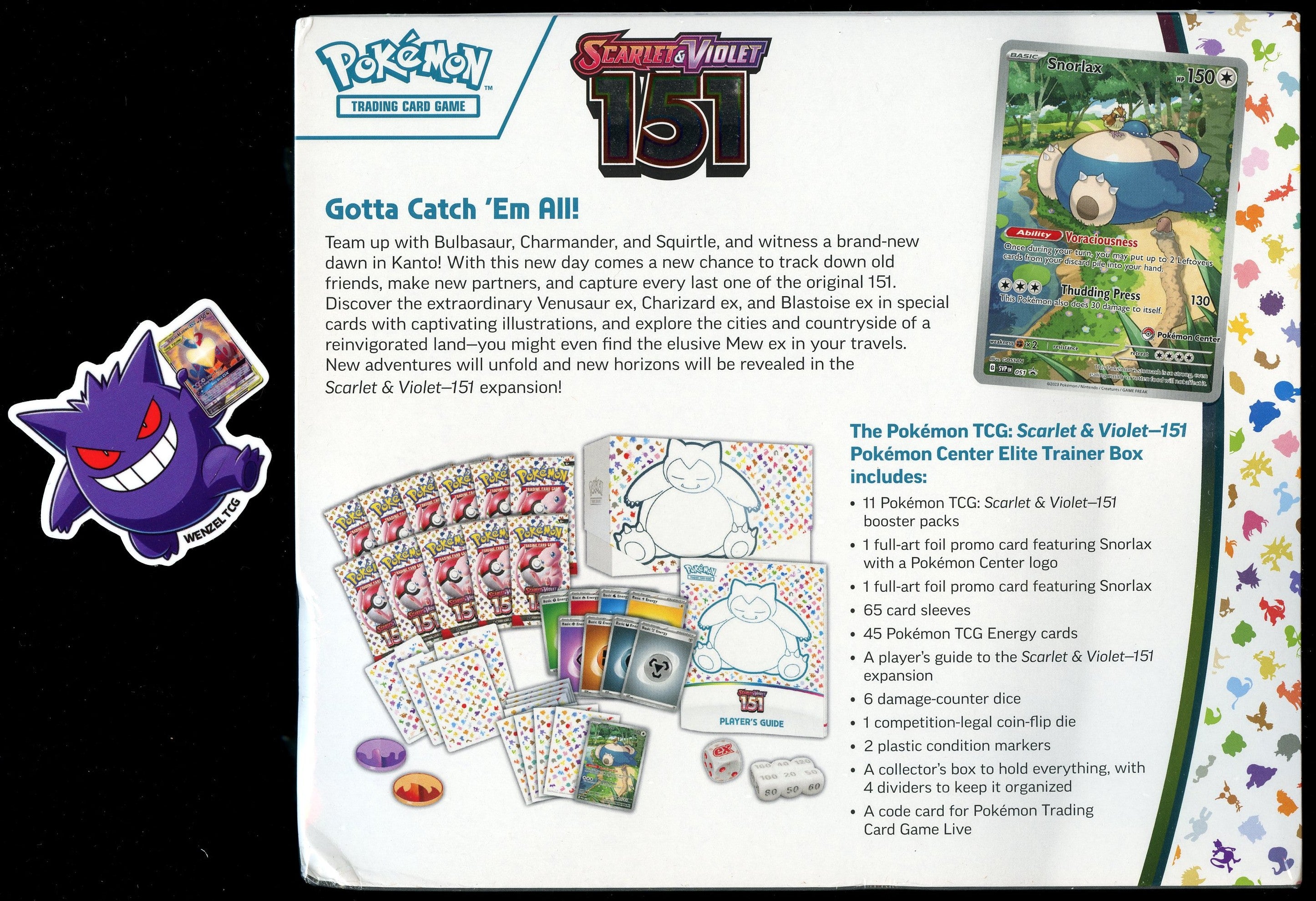 Scarlet & Violet 151 Pokemon Center Elite Trainer Box – Wenzel TCG