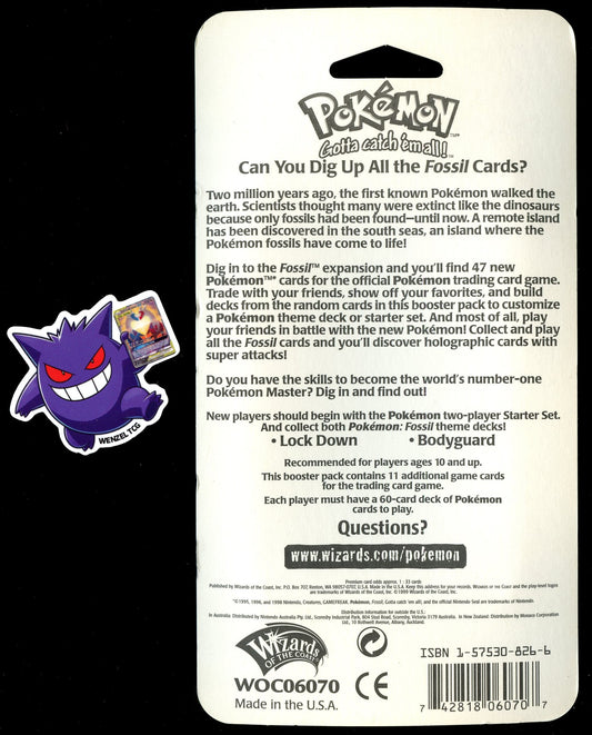 Fossil Booster Pack Blister Zapdos Art