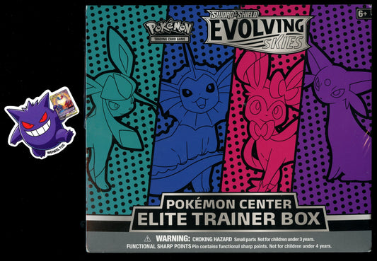Evolving Skies Pokemon Center Elite Trainer Box Glaceon/Vaporeon/Sylveon/Espeon