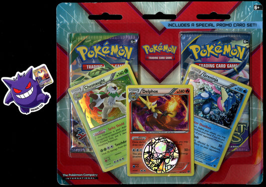 XY Roaring Skies Ancient Origins 2-Pack Blister Chesnaught & Delphox & Greninja