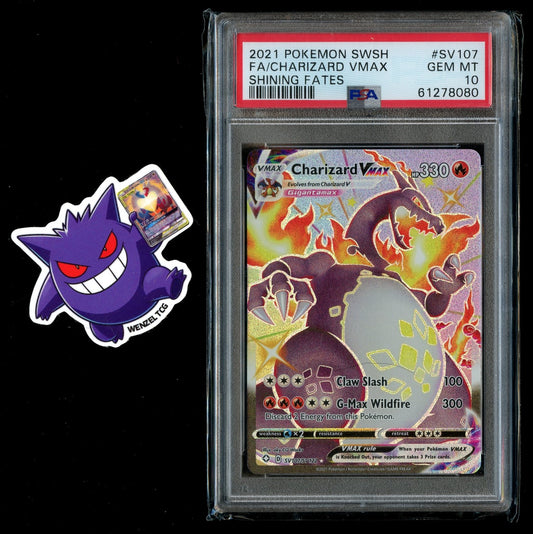PSA 10 Charizard VMAX Shiny SV107 Shining Fates