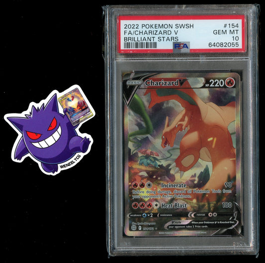 PSA 10 Charizard V Alternate Full Art 154/172 Brilliant Stars