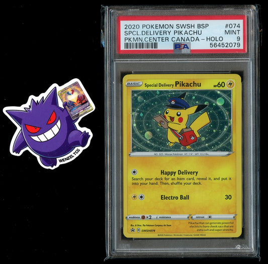 PSA 9 Special Delivery Pikachu SWSH074 Black Star SWSH Promos