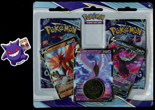 Chilling Reign 2 Pack Blister (Galarian Zapdos V, Articuno V, Moltres V)