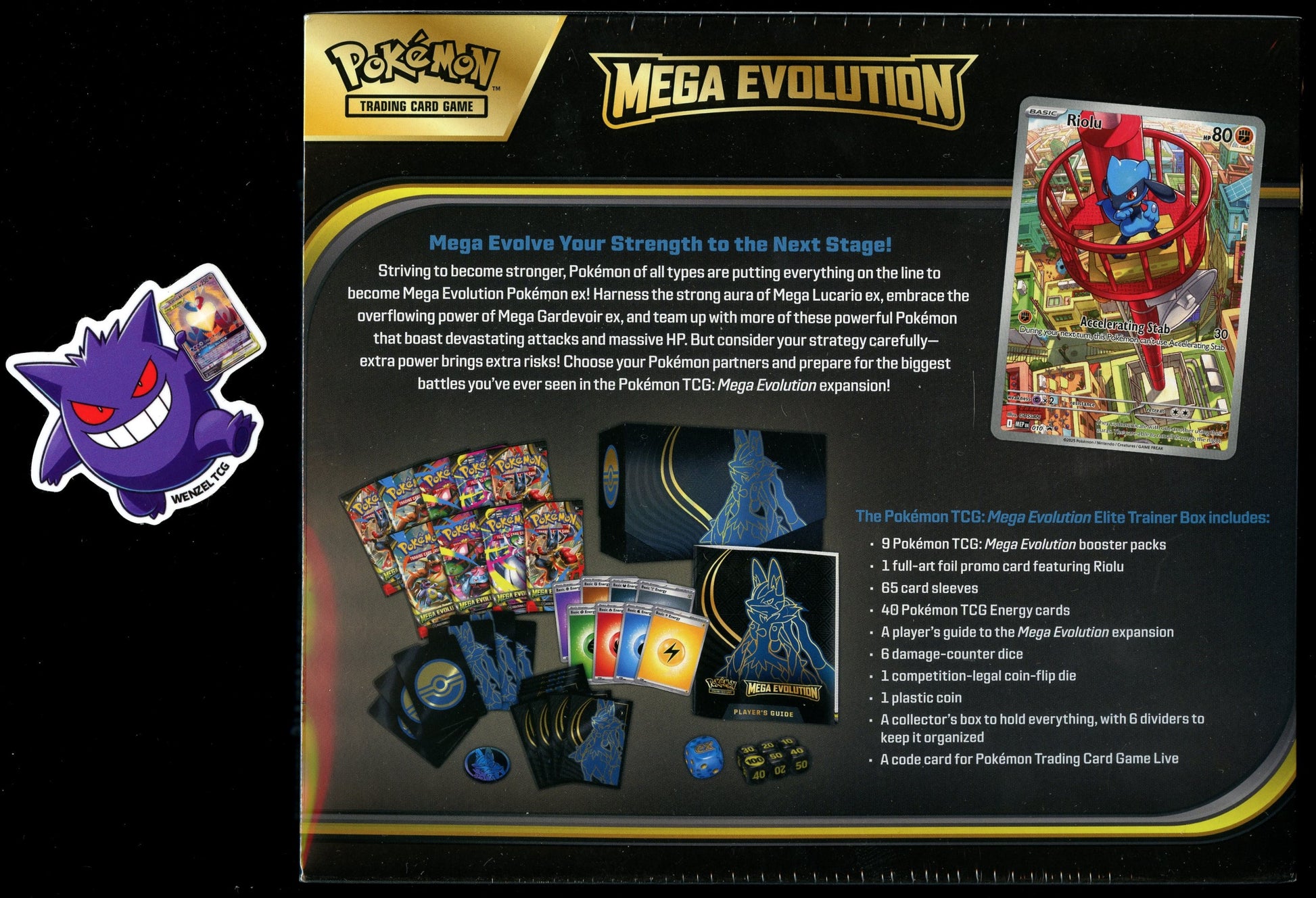 mega evolutions booster box lucario Mega Evolution Elite Trainer Box Mega Lucario – Wenzel TCG