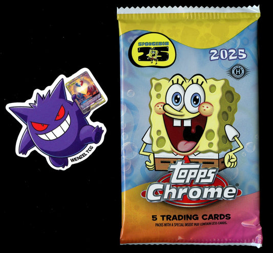 Topps Chrome SpongeBob Booster Pack (From Value Box) Wenzel TCG Topps Chrome SpongeBob Booster Pack (From Value Box) Wenzel TCG