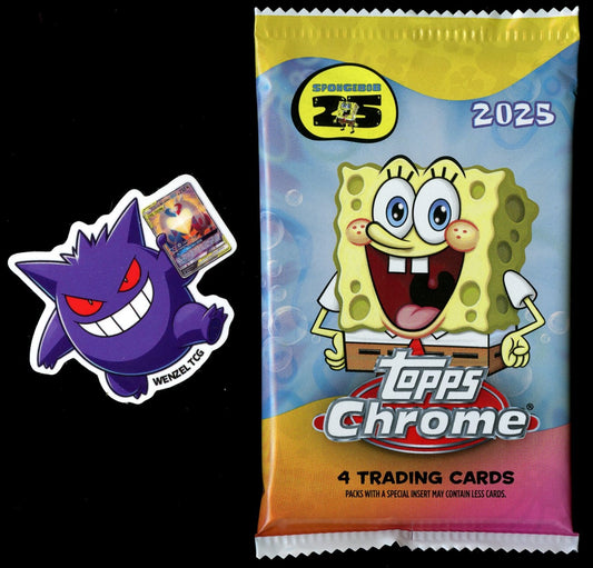 Topps Chrome SpongeBob Booster Pack (From Hobby Box) Wenzel TCG Topps Chrome SpongeBob Booster Pack (From Hobby Box) Wenzel TCG