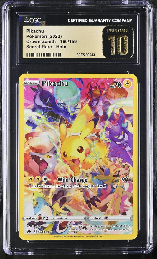 CGC Pristine 10 Pikachu 2023 Crown Zenith 160/159 Secret Rare Pokemon Card