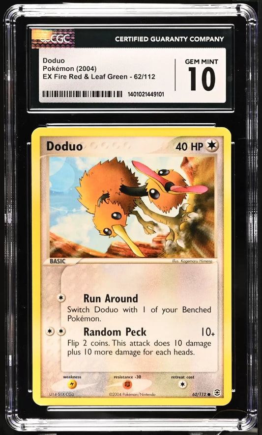 CGC 10 GEM MINT Doduo 62/112 FireRed & LeafGreen Common 2004
