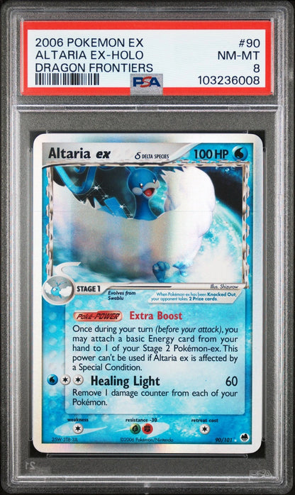 PSA 8 Altaria ex 2006 EX Dragon Frontiers 90/101 Ultra Rare Pokemon Card