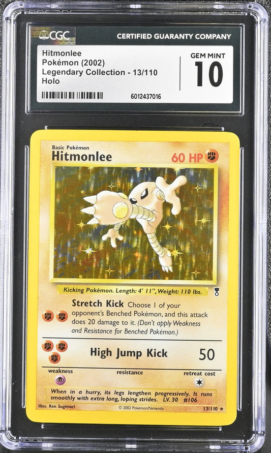 CGC 10 Hitmonlee 2002 Legendary (Collection) 13/110 Holo Pokemon Card