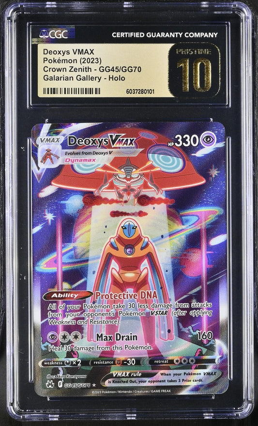 CGC Pristine 10 Deoxys VMAX Crown Zenith GG45/GG70 Ultra Rare Pokemon Card