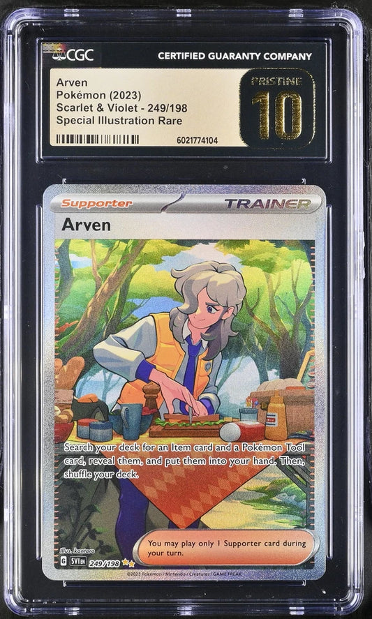 CGC Pristine 10 Arven Scarlet & Violet 249/198 Illustration Rare Pokemon Card