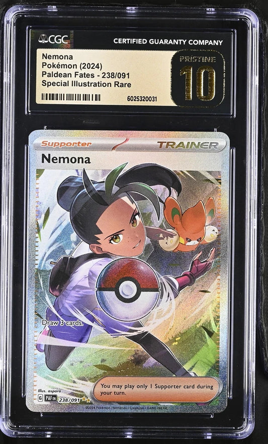 CGC Pristine 10 Nemona 2024 Paldean Fates 238/091 Illustration Rare Pokemon