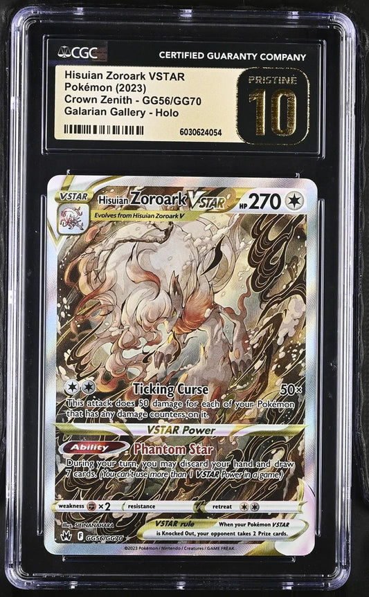 CGC Pristine 10 Hisuian Zoroark VSTAR Crown Zenith GG56/GG70 Pokemon Card