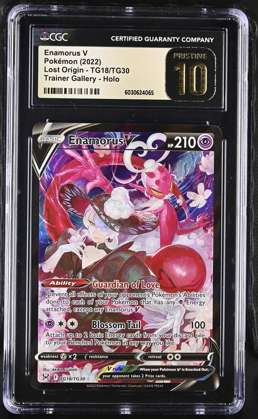 CGC Pristine 10 Enamorus V 2022 Lost Origin TG18/TG30 Pokemon Card