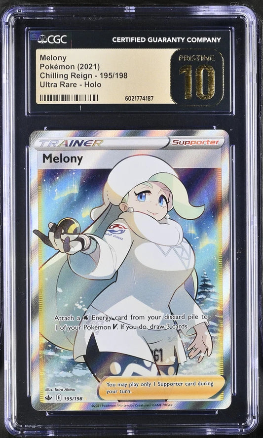 CGC Pristine 10 Melony 2021 Chilling Reign 195/198 Ultra Rare Pokemon Card