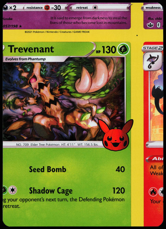 Trevenant 015/192 Promo Trick or Trade BOOster Bundle Pokemon Holo Near Mint front
