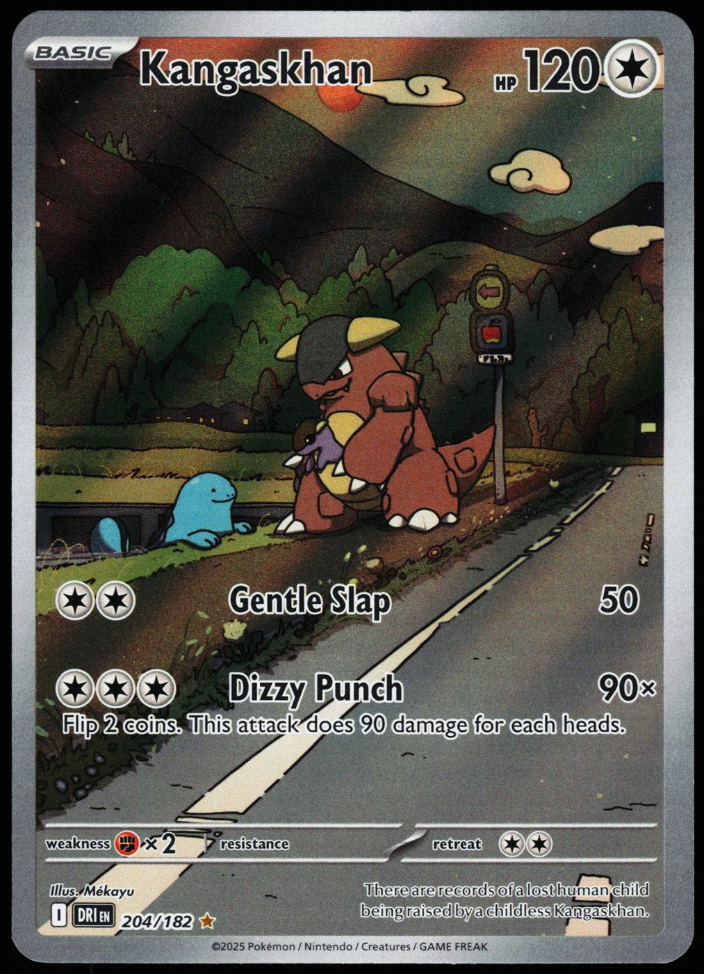 Kangaskhan 204/182 Illustration Rare Destined Rivals Pokemon Holo Near Mint front