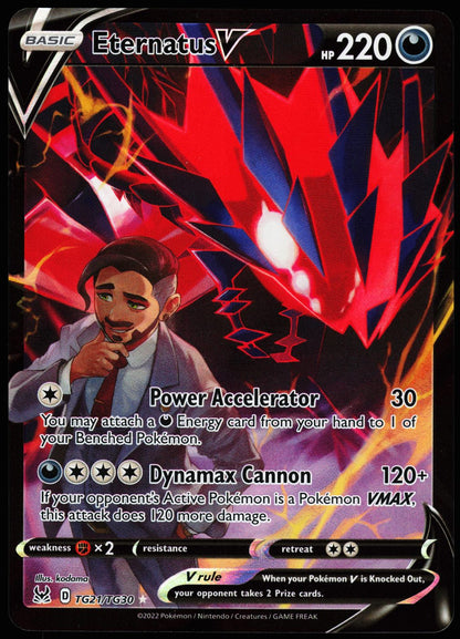 Eternatus V TG21/TG30 Ultra Rare Lost Origin Trainer Gallery Pokemon Holo Near Mint front